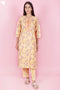 Bizzy Lizzy Kurta And Pant Set With Kota Dupatta In Block Print